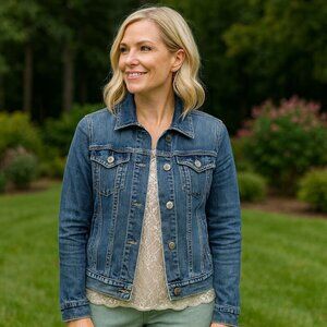 Gap Stretch Blue Denim Jacket Capsule Country Rodeo Comfort Travel S